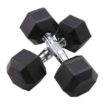 Rubber Coated Hex Dumbbells (Pair) - Image 6